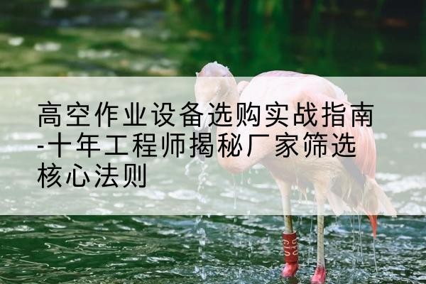永定剪叉式升降机厂家-高空作业设备选购实战指南-十年工程师揭秘厂家筛选核心法则